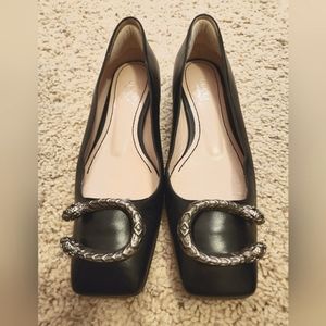Gucci Dionysus Leather Ballet Flat Shoes 36.5